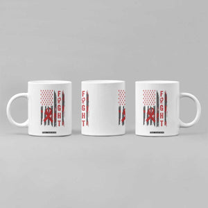 Fight For A Cure HIV AIDS Awareness Coffee Mug Patriotic Red Ribbon Gift TS12 Print Your Wear