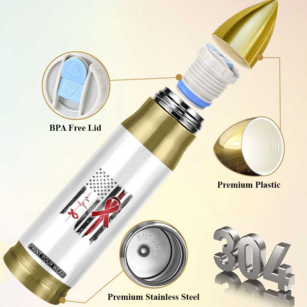 World AIDS Day Bullet Tumbler American Flag Red Ribbon Gift TS12 Print Your Wear