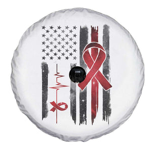 World AIDS Day Spare Tire Cover American Flag Red Ribbon Gift TS12 Print Your Wear