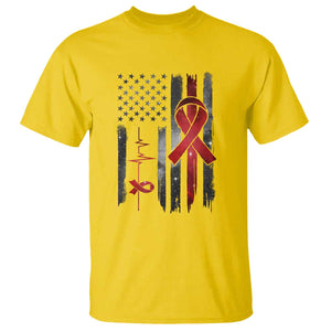 World AIDS Day T Shirt American Flag Red Ribbon Gift TS12 Daisy Print Your Wear