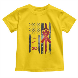 World AIDS Day Toddler T Shirt American Flag Red Ribbon Gift TS12 Daisy Print Your Wear