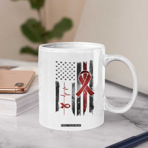 World AIDS Day Coffee Mug American Flag Red Ribbon Gift TS12 Print Your Wear
