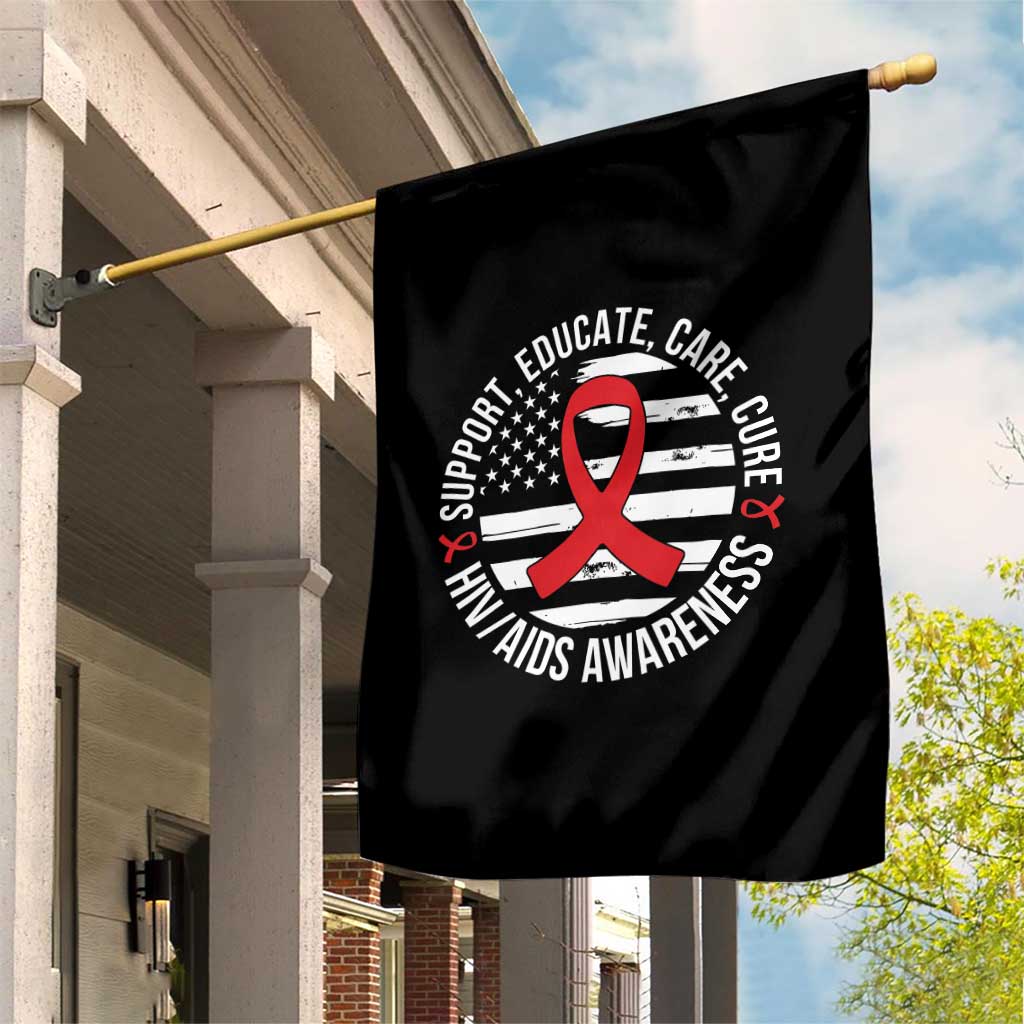 Support Educate Care Cure HIV Awareness Month Gift Garden Flag TS12 Print Your Wear