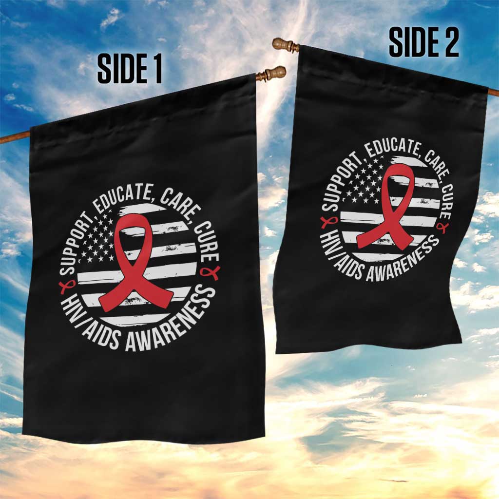 Support Educate Care Cure HIV Awareness Month Gift Garden Flag TS12 Print Your Wear
