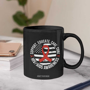 Support Educate Care Cure HIV Awareness Month Gift Coffee Mug TS12 Print Your Wear