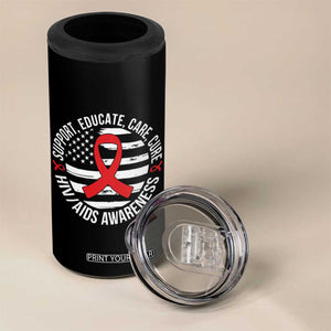 Support Educate Care Cure HIV Awareness Month Gift 4 in 1 Can Cooler Tumbler TS12 Print Your Wear