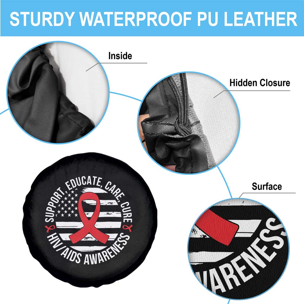 Support Educate Care Cure HIV Awareness Month Gift Spare Tire Cover TS12 Print Your Wear
