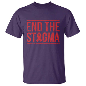 HIV Awareness End The Stigma T Shirt Support Empowerment Gift TS12 Purple Print Your Wear