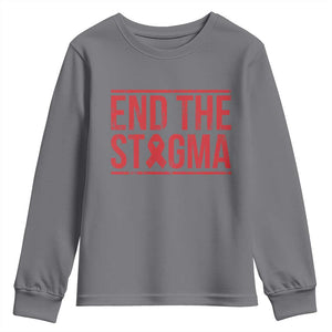 HIV Awareness End The Stigma Youth Sweatshirt Support Empowerment Gift TS12 Charcoal Print Your Wear
