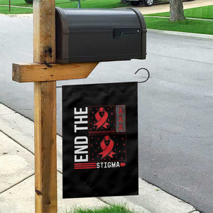 End The Stigma HIV Awareness Garden Flag Red Ribbon Gift TS12 Print Your Wear