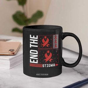 End The Stigma HIV Awareness Coffee Mug Red Ribbon Gift TS12 Print Your Wear