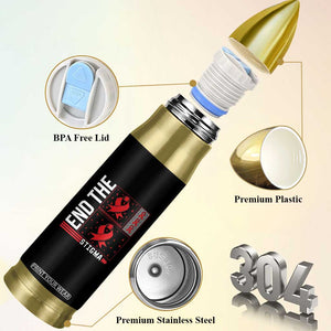 End The Stigma HIV Awareness Bullet Tumbler Red Ribbon Gift TS12 Print Your Wear