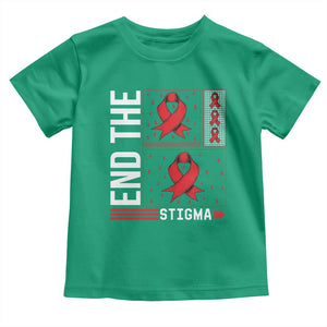 End The Stigma HIV Awareness Toddler T Shirt Red Ribbon Gift TS12 Irish Green Print Your Wear