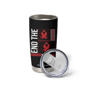 End The Stigma HIV Awareness Tumbler Cup Red Ribbon Gift TS12 Print Your Wear