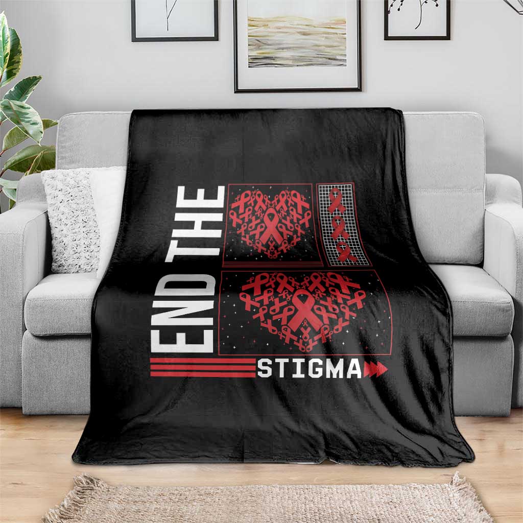 HIV Awareness End The Stigma Throw Blanket World AIDS Day Gift TS12 Print Your Wear