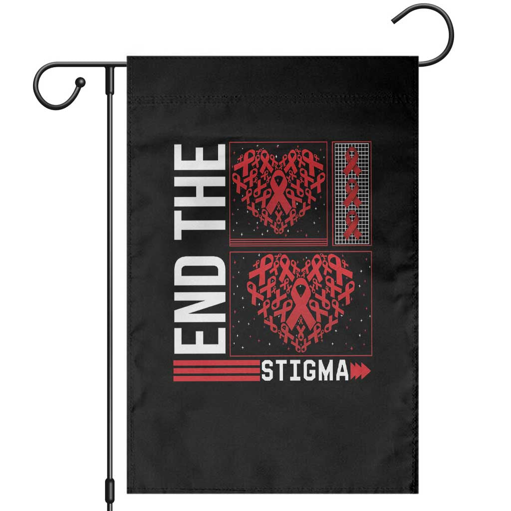 HIV Awareness End The Stigma Garden Flag World AIDS Day Gift TS12 Black Print Your Wear