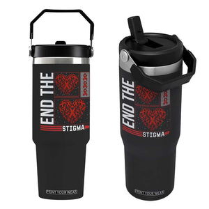 HIV Awareness End The Stigma Flip Straw Tumbler World AIDS Day Gift TS12 One Size: 30 oz Black Print Your Wear