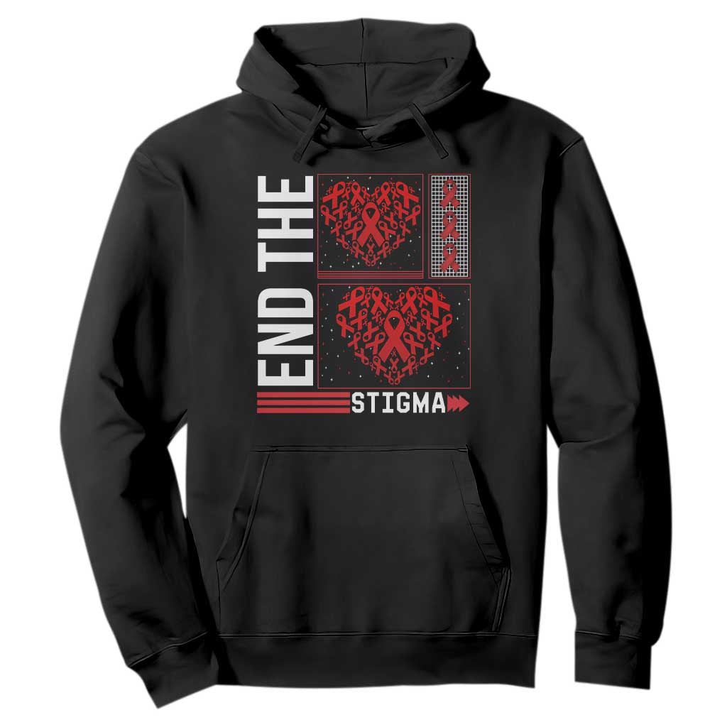 HIV Awareness End The Stigma Hoodie World AIDS Day Gift TS12 Black Print Your Wear