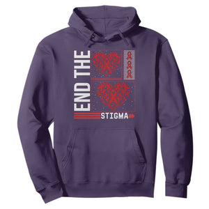 HIV Awareness End The Stigma Hoodie World AIDS Day Gift TS12 Purple Print Your Wear