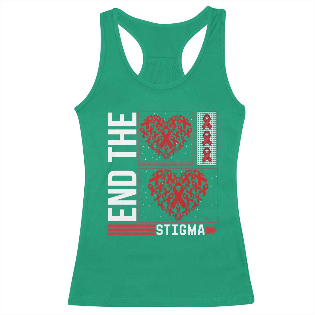 HIV Awareness End The Stigma Racerback Tank Top World AIDS Day Gift TS12 Irish Green Print Your Wear