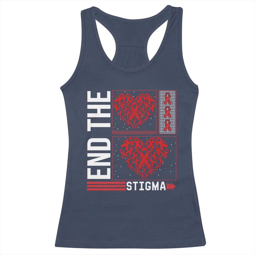 HIV Awareness End The Stigma Racerback Tank Top World AIDS Day Gift - Print Your Wear