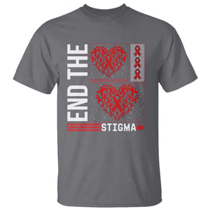 HIV Awareness End The Stigma T Shirt World AIDS Day Gift TS12 Charcoal Print Your Wear