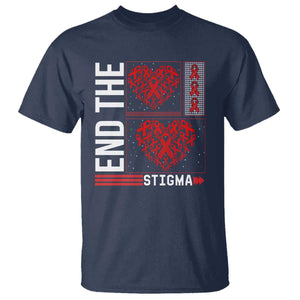 HIV Awareness End The Stigma T Shirt World AIDS Day Gift TS12 Navy Print Your Wear