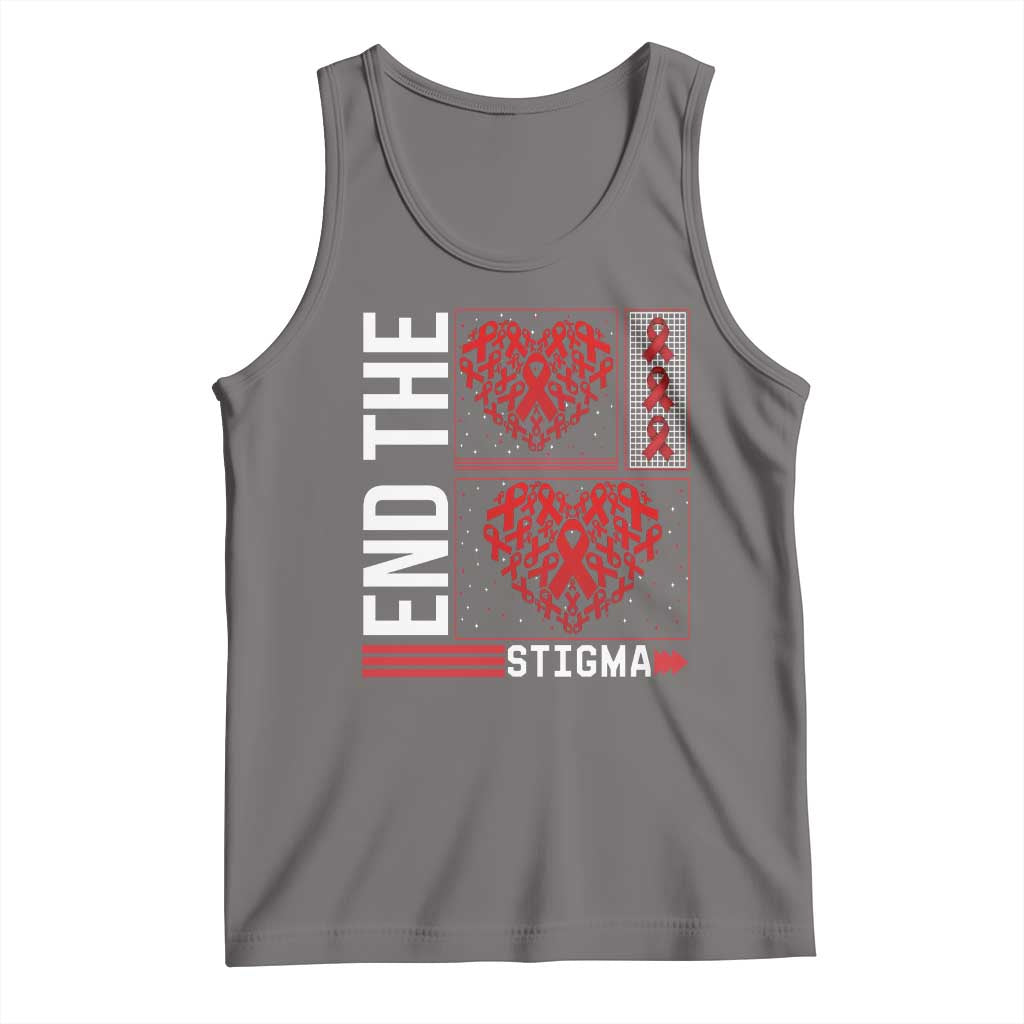 HIV Awareness End The Stigma Tank Top World AIDS Day Gift TS12 Deep Heather Print Your Wear