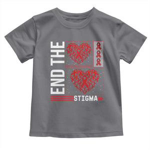 HIV Awareness End The Stigma Toddler T Shirt World AIDS Day Gift TS12 Charcoal Print Your Wear