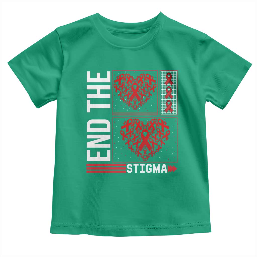 HIV Awareness End The Stigma Toddler T Shirt World AIDS Day Gift TS12 Irish Green Print Your Wear