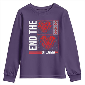 HIV Awareness End The Stigma Youth Sweatshirt World AIDS Day Gift TS12 Purple Print Your Wear