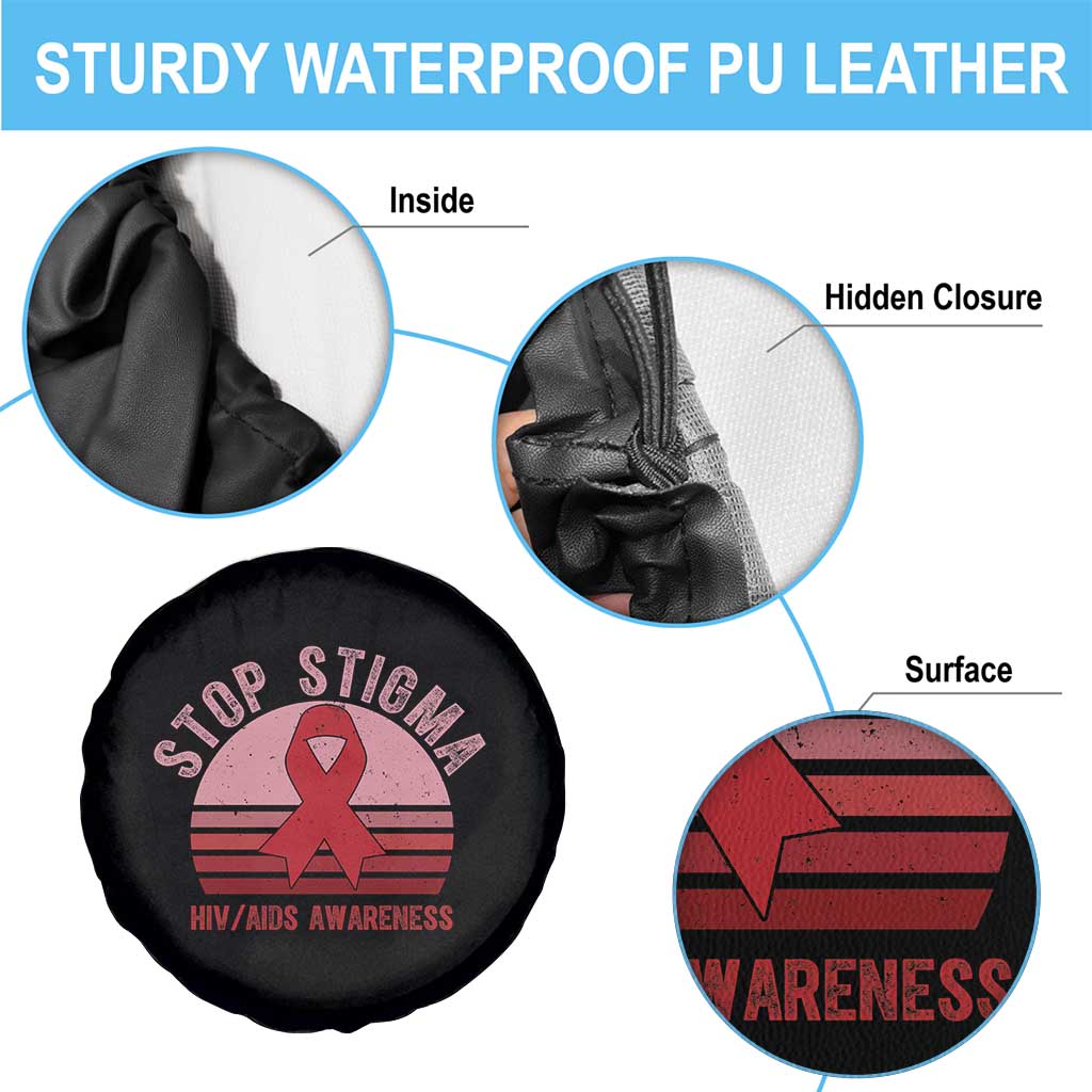 Stop The Stigma HIV Awareness Spare Tire Cover World AIDS Day Gift TS12 Print Your Wear