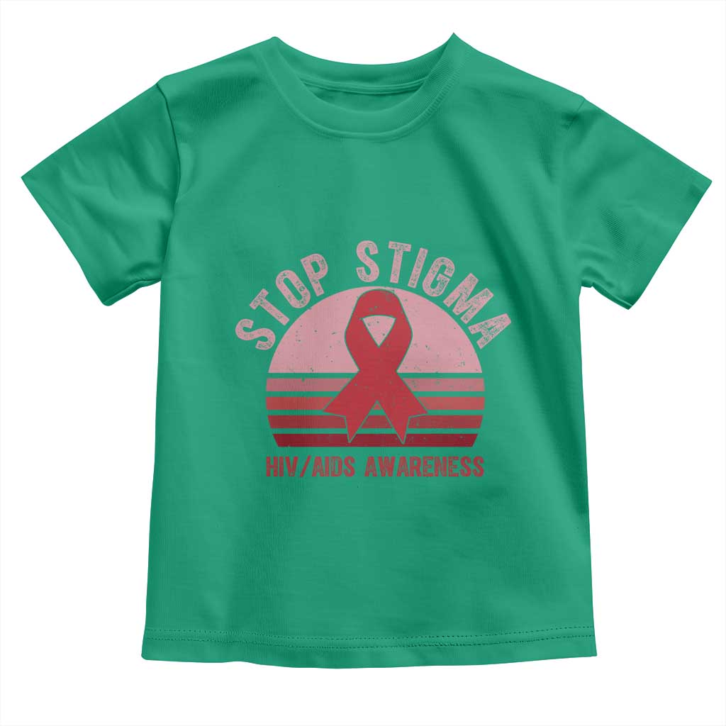 Stop The Stigma HIV Awareness Toddler T Shirt World AIDS Day Gift TS12 Irish Green Print Your Wear