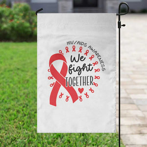 HIV Awareness Red Ribbon Support Gift Garden Flag We Fight Together TS12 Print Your Wear