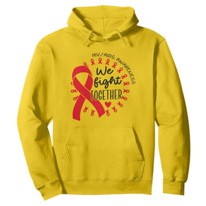HIV Awareness Red Ribbon Support Gift Hoodie We Fight Together TS12 Daisy Print Your Wear