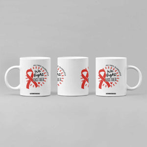 HIV Awareness Red Ribbon Support Gift Coffee Mug We Fight Together TS12 Print Your Wear