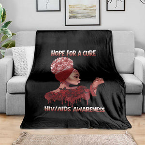 Hope For A Cure HIV Awareness Throw Blanket Support Squad Gift TS12 Print Your Wear