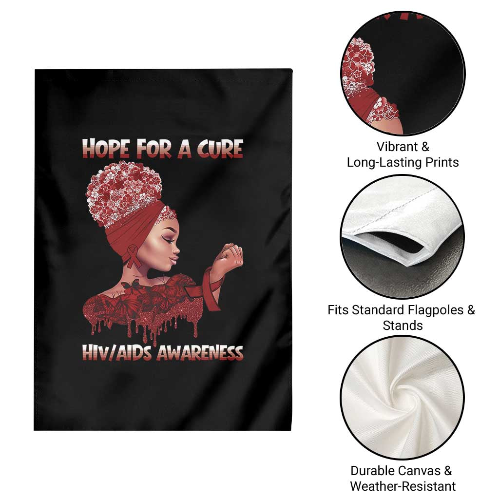 Hope For A Cure HIV Awareness Garden Flag Support Squad Gift TS12 Print Your Wear