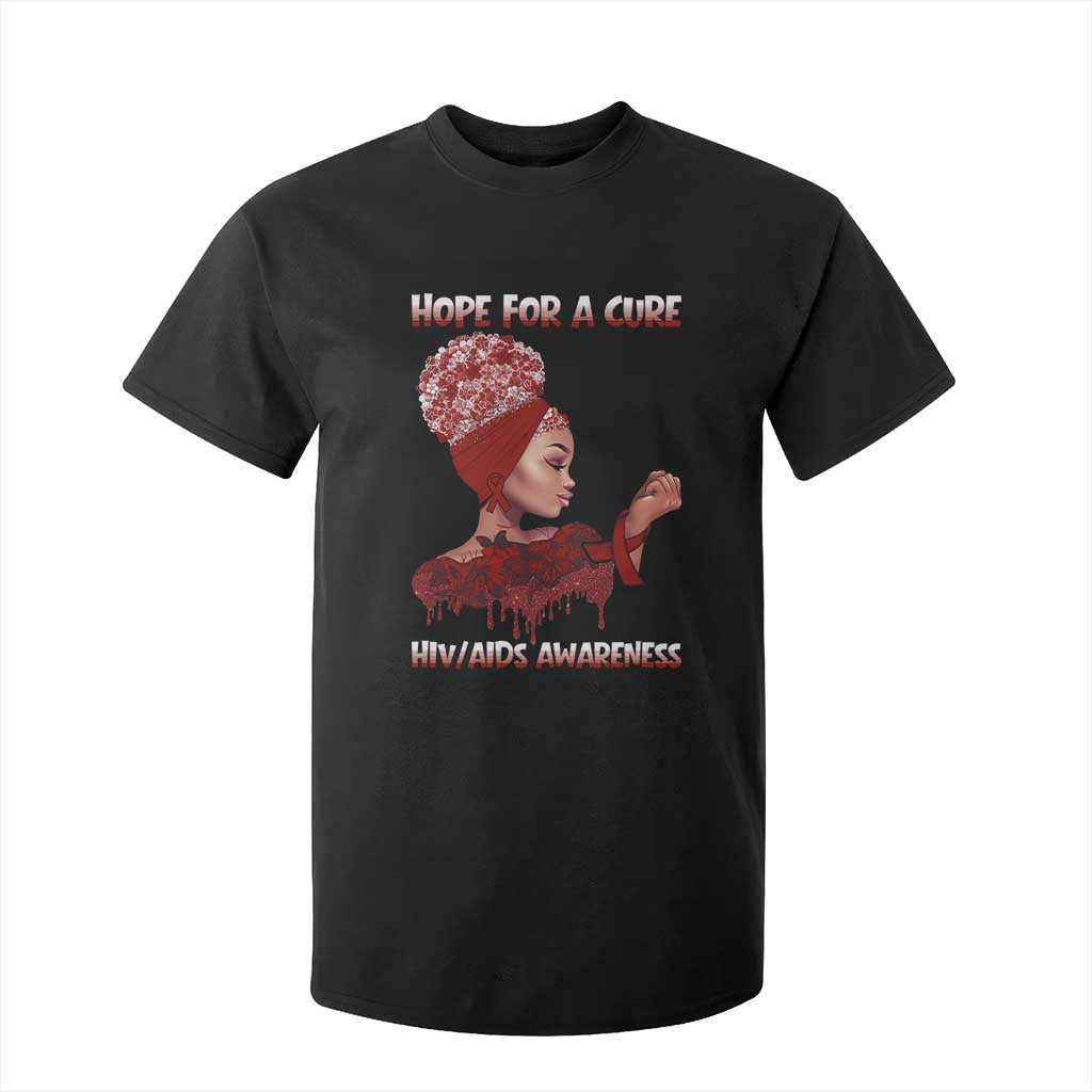 Hope For A Cure HIV Awareness T Shirt For Kid Support Squad Gift TS12 Black Print Your Wear