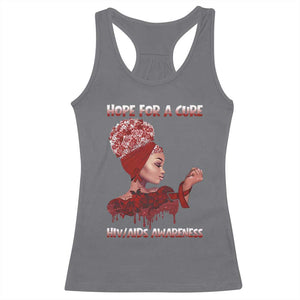 Hope For A Cure HIV Awareness Racerback Tank Top Support Squad Gift - Print Your Wear