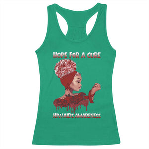 Hope For A Cure HIV Awareness Racerback Tank Top Support Squad Gift - Print Your Wear