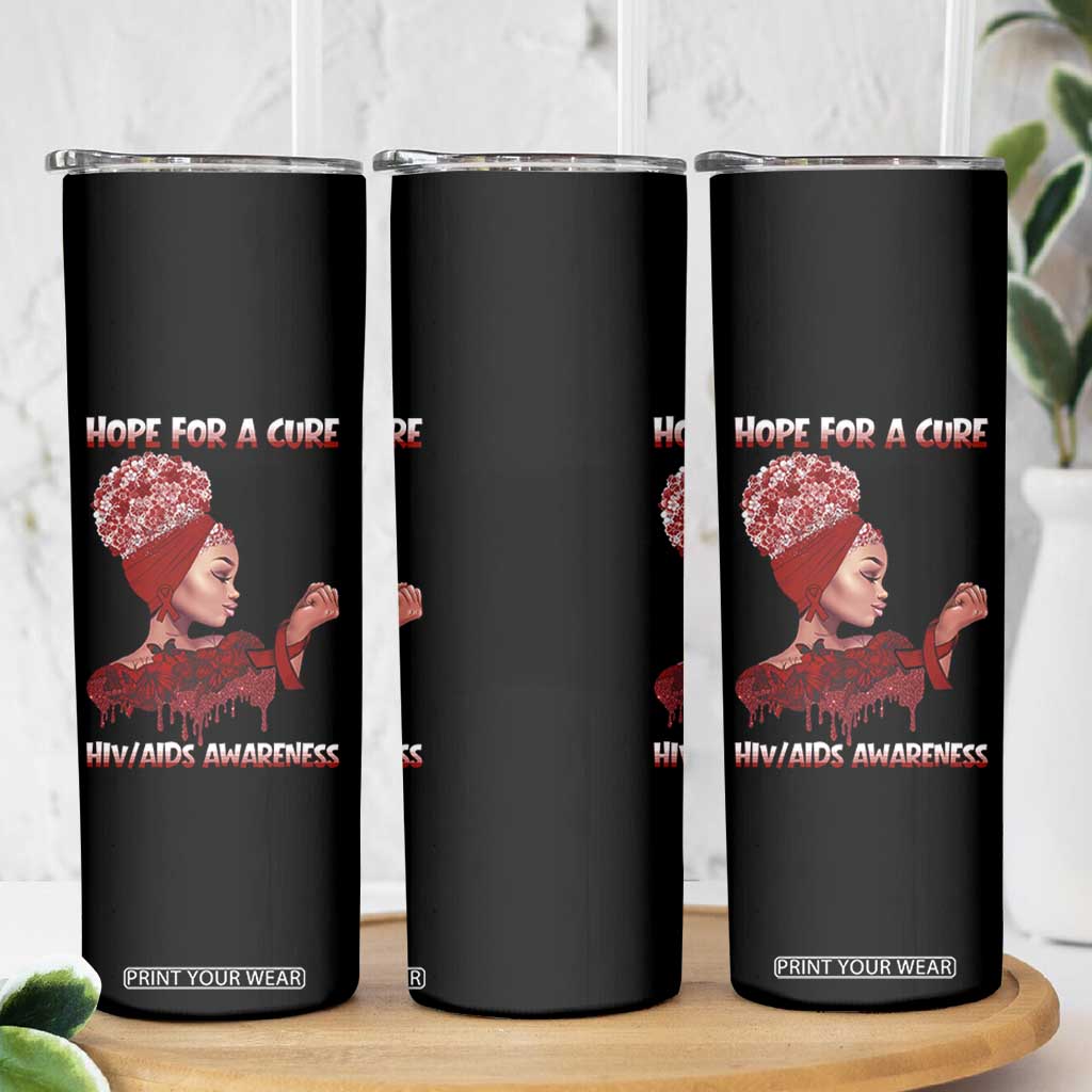 Hope For A Cure HIV Awareness Skinny Tumbler Support Squad Gift TS12 Print Your Wear