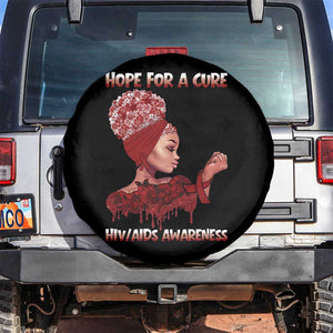 Hope For A Cure HIV Awareness Spare Tire Cover Support Squad Gift TS12 No hole Black Print Your Wear