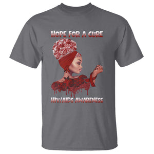 Hope For A Cure HIV Awareness T Shirt Support Squad Gift TS12 Charcoal Print Your Wear