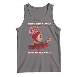 Hope For A Cure HIV Awareness Tank Top Support Squad Gift TS12 Deep Heather Print Your Wear