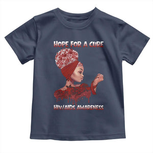 Hope For A Cure HIV Awareness Toddler T Shirt Support Squad Gift TS12 Navy Print Your Wear