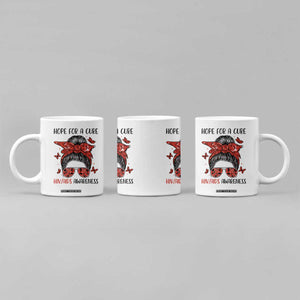 Hope For A Cure HIV Awareness Coffee Mug Strong Woman Red Ribbon Gift TS12 Print Your Wear