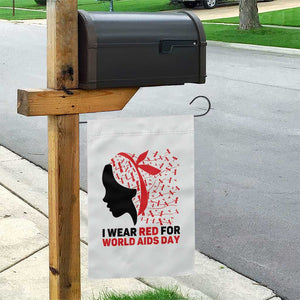 I Wear Red For World AIDS Day Garden Flag HIV Awareness Dragonfly Support Gift TS12 Print Your Wear