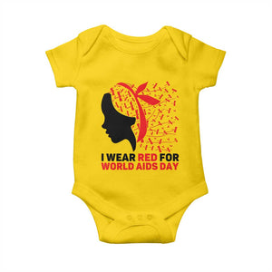 I Wear Red For World AIDS Day Baby Onesie HIV Awareness Dragonfly Support Gift TS12 Daisy Print Your Wear