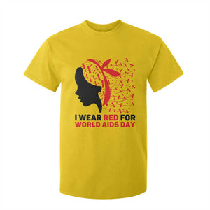 I Wear Red For World AIDS Day T Shirt For Kid HIV Awareness Dragonfly Support Gift TS12 Daisy Print Your Wear